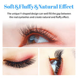 Color: Dark Brown, Curl: D, Thickness: 0.07mm, Length: 9mm, Ships From: CHINA - Gemerry YY Shaped Eyelash Extension Automatic Flowering W Shape Bloom 3D 4D 5D 6D 8D Premade Fans Eyelash Makeup Volume Lashes