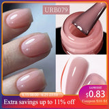 UR SUGAR 7ml Nude Crystal Rubber Base Gel Natural Color Semi Permanent Soak off UV LED Gel Nail Art Varnish