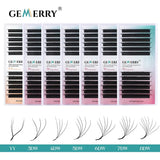 Color: Dark Brown, Curl: D, Thickness: 0.07mm, Length: 9mm, Ships From: CHINA - Gemerry YY Shaped Eyelash Extension Automatic Flowering W Shape Bloom 3D 4D 5D 6D 8D Premade Fans Eyelash Makeup Volume Lashes