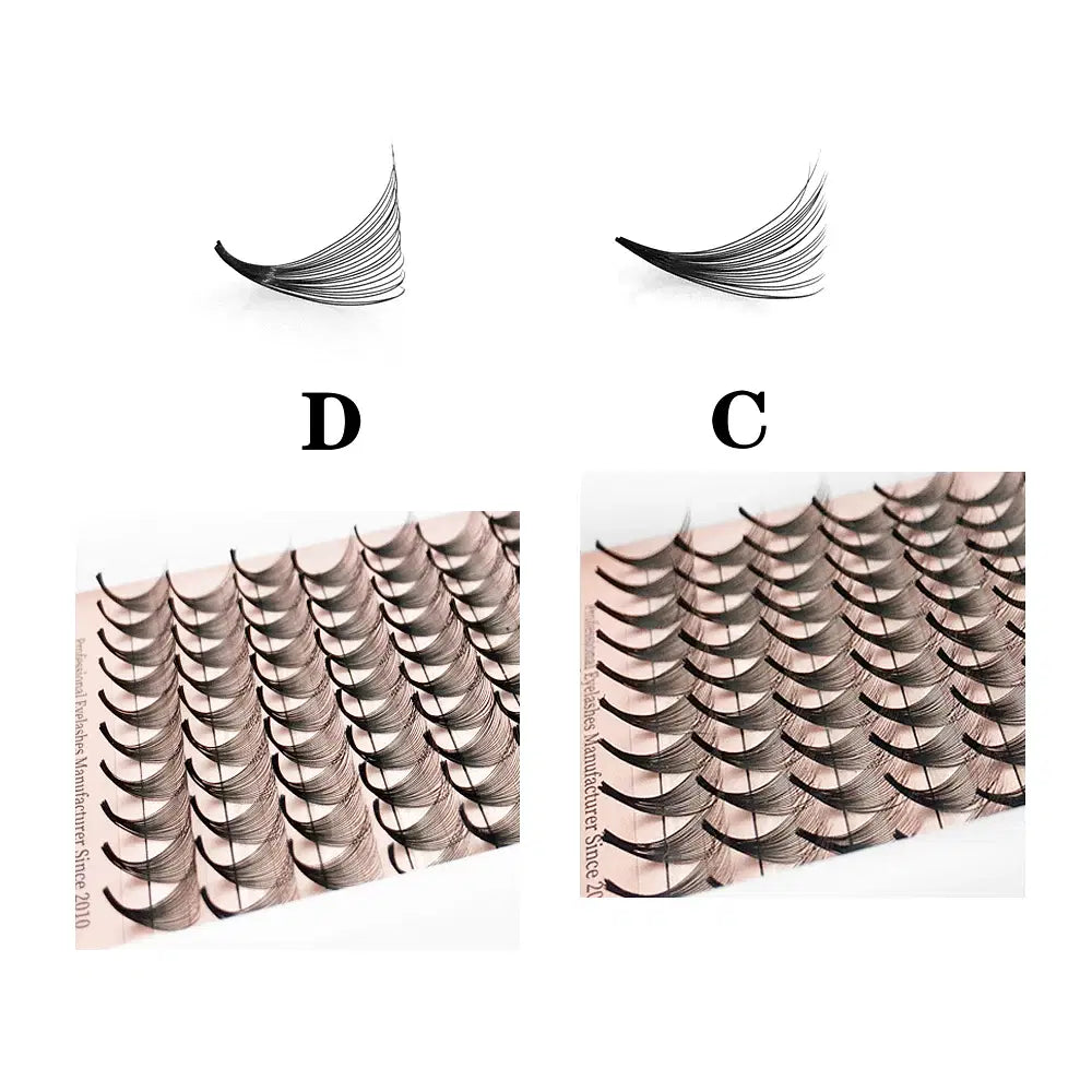 Color: Rose Red, Curl: C, Thickness: 0.07mm, Length: 13mm, Ships From: CHINA - Goddess 12D/14D/16D/20D Premade Fan Eyelash Extensions Natural Soft Russian Volume Lashes Faux Mink Individual Lash Extensions