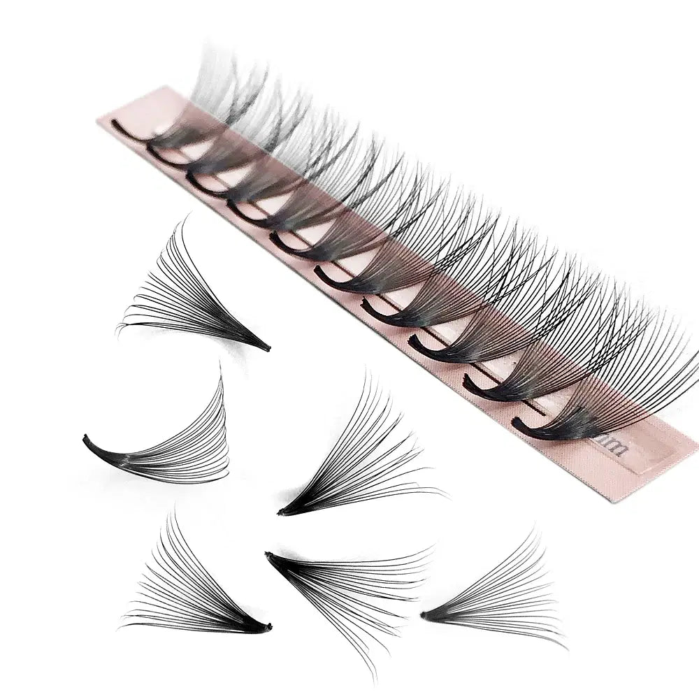 Color: Rose Red, Curl: C, Thickness: 0.07mm, Length: 13mm, Ships From: CHINA - Goddess 12D/14D/16D/20D Premade Fan Eyelash Extensions Natural Soft Russian Volume Lashes Faux Mink Individual Lash Extensions