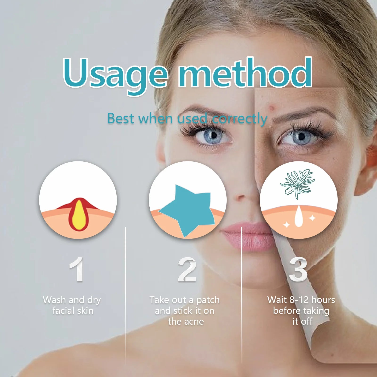 Hydrocolloid Acne Patch Repair Acne Cleansing Invisible Breathable Waterproof Acne Cleansing Concealer Fade Clean