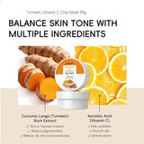 Curcuma Visage Vitamin C Turmeric Mud Mask Cleansing Pore Eliminate Pimples Exfoliating Shrink Pores Beauty Health Face Care