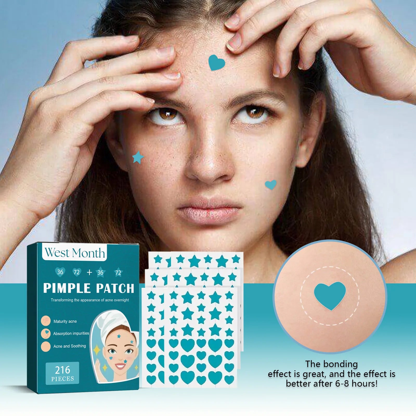 Hydrocolloid Acne Patch Repair Acne Cleansing Invisible Breathable Waterproof Acne Cleansing Concealer Fade Clean