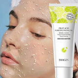 Face Exfoliating Gel Fruit Acid Facial Exfoliator Scrub Cleanses Whitening Acne Blackhead Treatment Shrink Pores Skin Care 80g