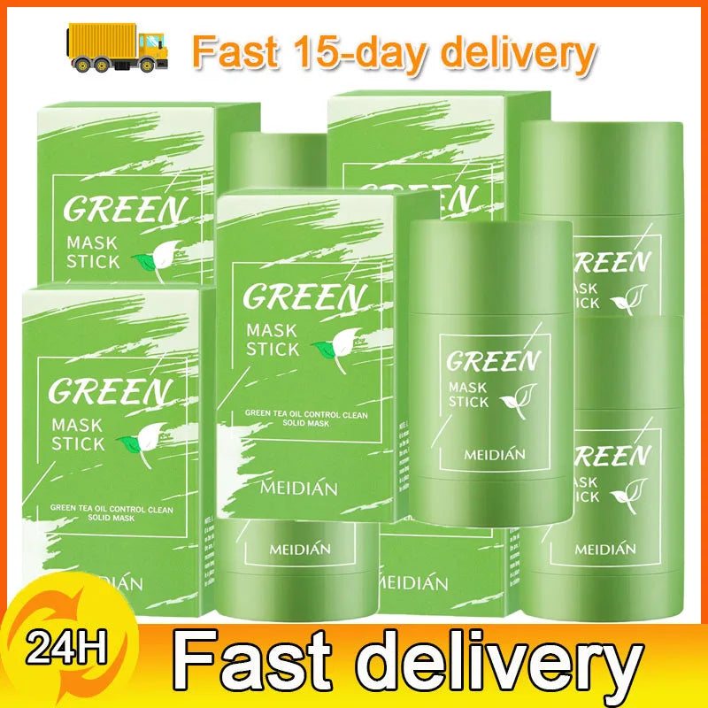 Face Clean Mask Green Tea Cleansing Stick Mask Men'S Blackheads Remove Pimples Shrink And Tear Nasal Strips facial Acne MasK