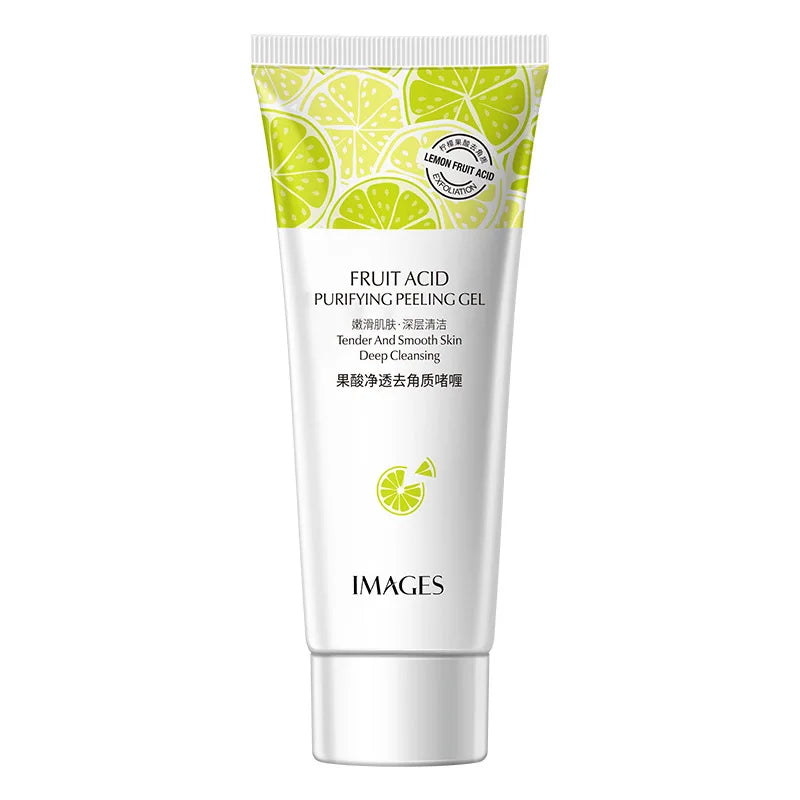 Face Exfoliating Gel Fruit Acid Facial Exfoliator Scrub Cleanses Whitening Acne Blackhead Treatment Shrink Pores Skin Care 80g