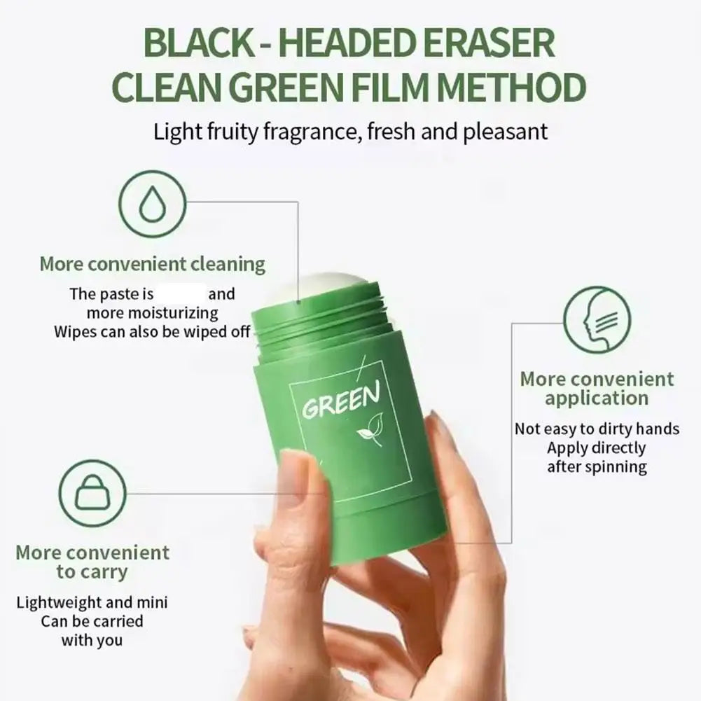 Face Clean Mask Green Tea Cleansing Stick Mask Men'S Blackheads Remove Pimples Shrink And Tear Nasal Strips facial Acne MasK