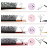Color: Rose Red, Curl: C, Thickness: 0.07mm, Length: 10mm, Ships From: CHINA - Goddess 3D/4D/5D/6D/7D/8D W Shape lashes 4D Premade Fan Lash Extensions 0.07 C/D Curl Natural Soft High Quality Idividual Lashes