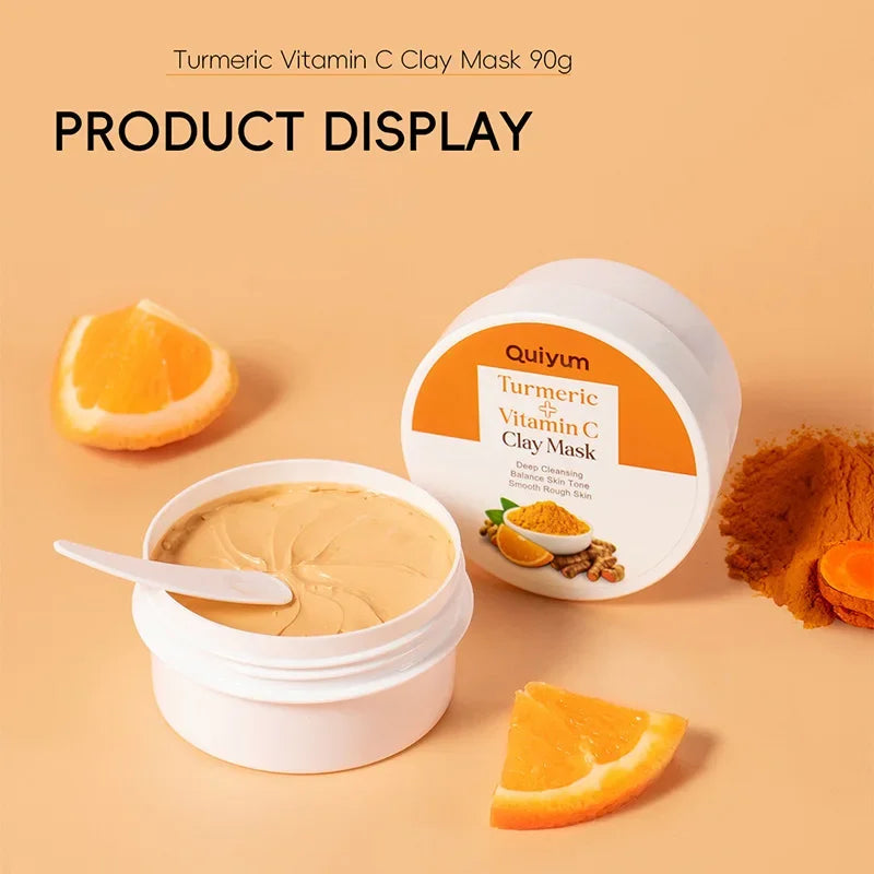 Curcuma Visage Vitamin C Turmeric Mud Mask Cleansing Pore Eliminate Pimples Exfoliating Shrink Pores Beauty Health Face Care